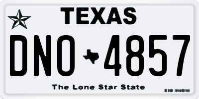 TX license plate DNO4857