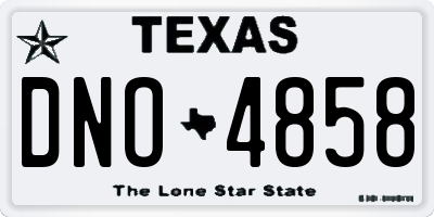 TX license plate DNO4858