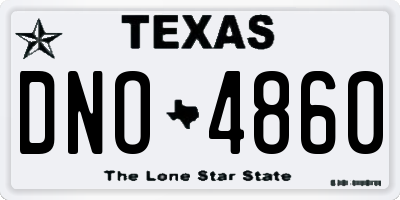 TX license plate DNO4860