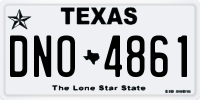 TX license plate DNO4861