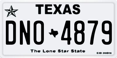 TX license plate DNO4879