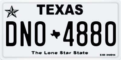 TX license plate DNO4880