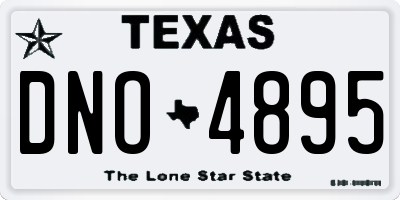 TX license plate DNO4895