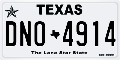 TX license plate DNO4914