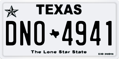 TX license plate DNO4941
