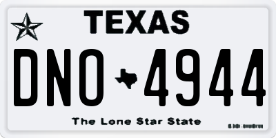 TX license plate DNO4944