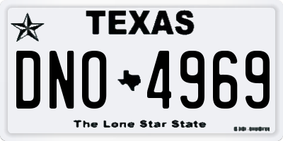 TX license plate DNO4969