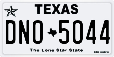 TX license plate DNO5044