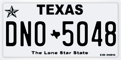 TX license plate DNO5048