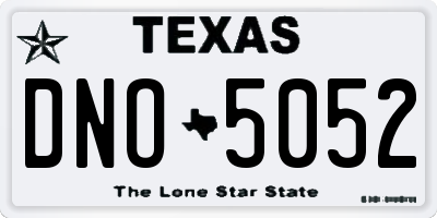 TX license plate DNO5052