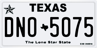TX license plate DNO5075
