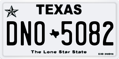 TX license plate DNO5082