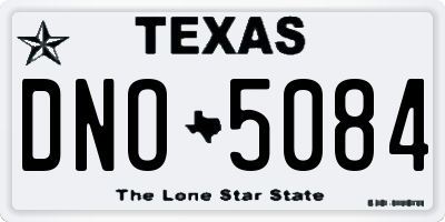 TX license plate DNO5084