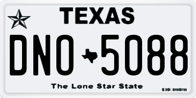 TX license plate DNO5088