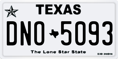 TX license plate DNO5093