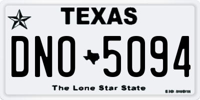 TX license plate DNO5094