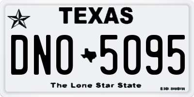 TX license plate DNO5095