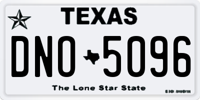 TX license plate DNO5096