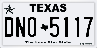 TX license plate DNO5117