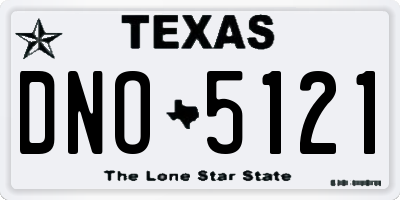 TX license plate DNO5121