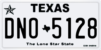 TX license plate DNO5128