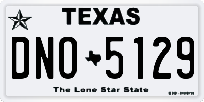 TX license plate DNO5129