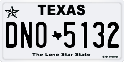 TX license plate DNO5132