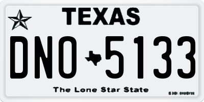 TX license plate DNO5133