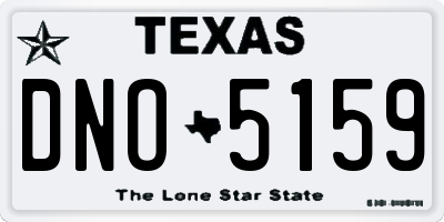 TX license plate DNO5159