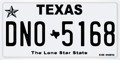 TX license plate DNO5168