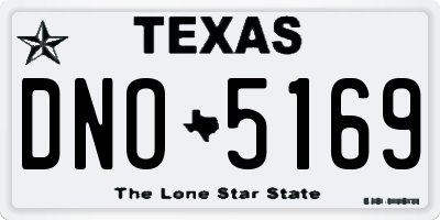 TX license plate DNO5169
