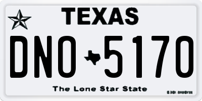 TX license plate DNO5170