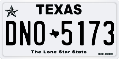 TX license plate DNO5173