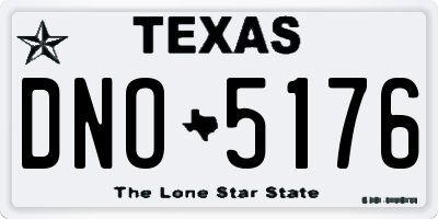 TX license plate DNO5176