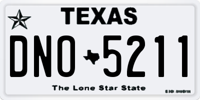 TX license plate DNO5211
