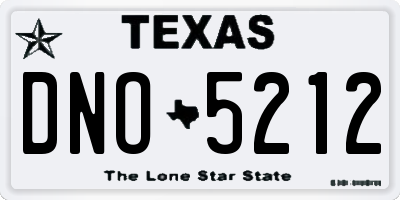TX license plate DNO5212