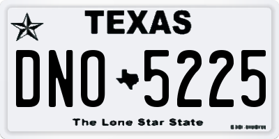 TX license plate DNO5225