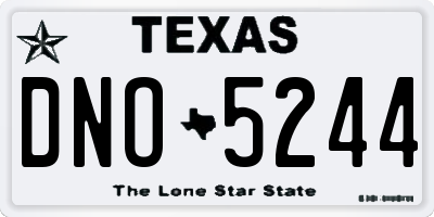 TX license plate DNO5244