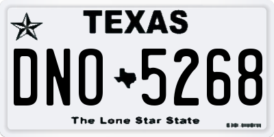 TX license plate DNO5268