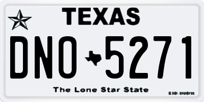 TX license plate DNO5271