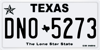 TX license plate DNO5273