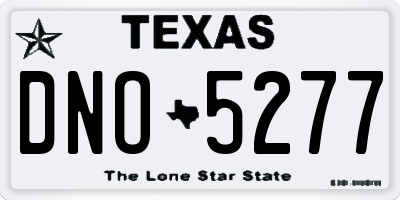 TX license plate DNO5277