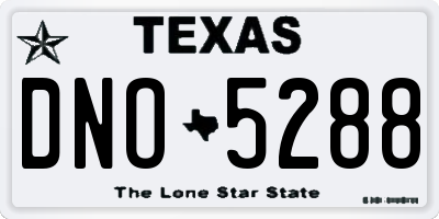 TX license plate DNO5288