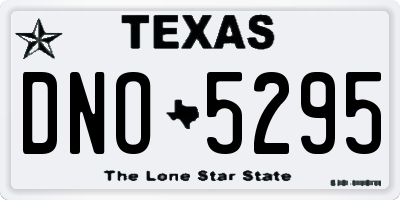 TX license plate DNO5295