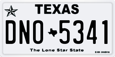 TX license plate DNO5341