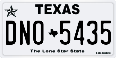 TX license plate DNO5435