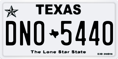 TX license plate DNO5440