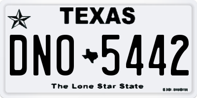 TX license plate DNO5442