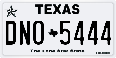 TX license plate DNO5444