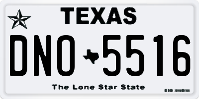 TX license plate DNO5516